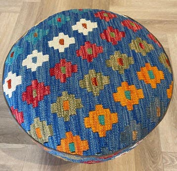 Poef - Poef Kelim - ( unused ) - kelim handgeweven - wol en, Huis en Inrichting, Nieuw