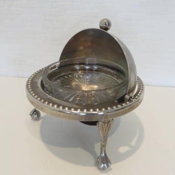 Boterschotel - Elegante Italiaanse vintage kaviaarschotel /