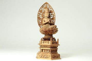 Dainichi Nyorai (Cosmic Buddha) Statue with Lotus Pedestal