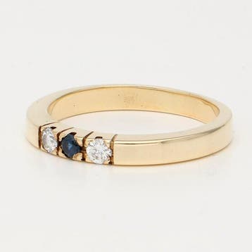 Bague - 14 carats Or jaune, Or blanc Diamant (Naturelle), Bijoux, Sacs & Beauté