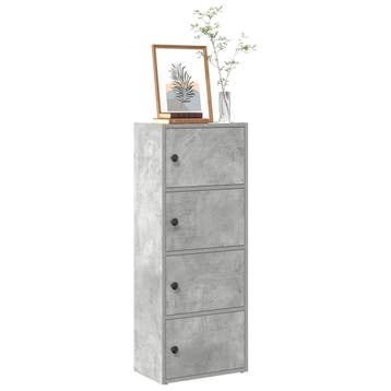 vidaXL Boekenkast 40x24x102 cm bewerkt hout betongrijs, Verzenden, Nieuw