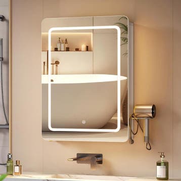 Hzuaneri MC30103XEU Spiegelkast voor badkamer, spiegelkast m, Verzenden, Nieuw