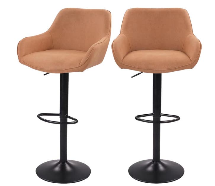 2dekans | Dutchbone Oliver Barkruk - Cognac - 56 x 54 x 109, Huis en Inrichting, Barkrukken, Ophalen of Verzenden