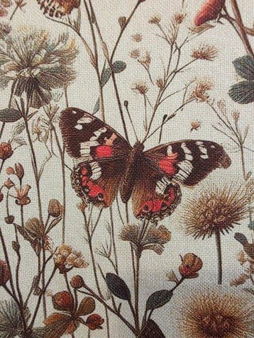 Tessuto Vlinders Botanische Tuin Tessuto Art Nouveau-
