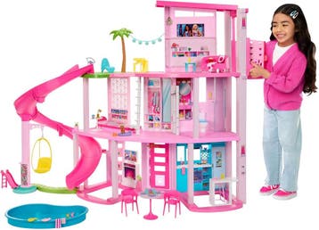 Barbie Droomhuis 3 verdiepingen | Retour deal | 35% korting, Kinderen en Baby's, Speelgoed | Poppenhuizen, Verzenden, Zo goed als nieuw