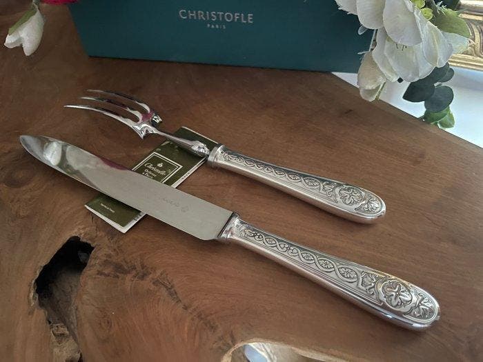 Christofle - Houtwerkset - Model Villeroy, Antiquités & Art, Antiquités | Meubles | Tables