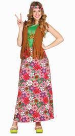 Happy Hippie Kostuum, Kleding | Dames, Carnavalskleding en Feestkleding, Verzenden, Nieuw