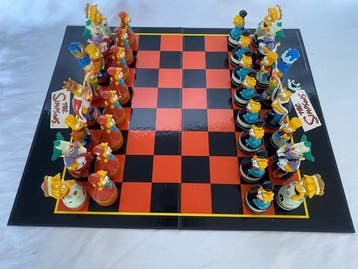 Juego de ajedrez - The Simpsons 3-D Chess Set - Vintage 2000, Nieuw in verpakking