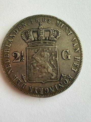 Nederland. Willem III. 2 1/2 Gulden 1863