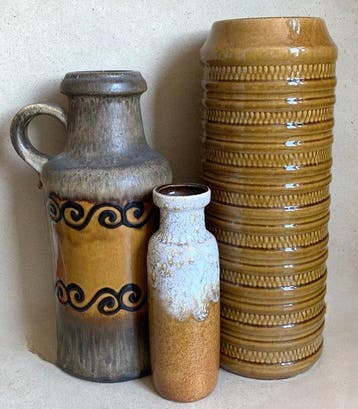 W. Germany keramik - Vase - Céramique - Trois vases