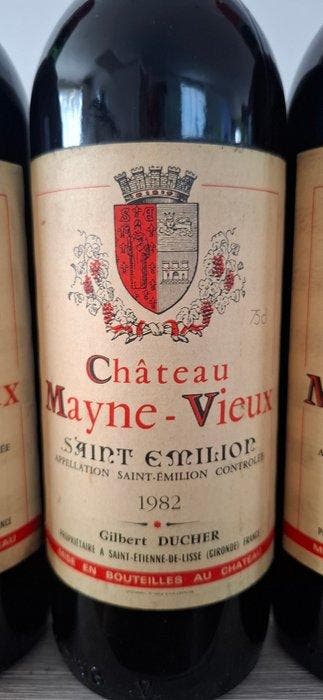 1982 Château Mayne-Vieux - Saint-Émilion - 3 Bouteilles, Verzamelen, Nieuw