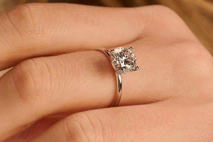 Ring - 14 karaat Witgoud - 2.10ct. tw. Diamant (Lab-grown), Bijoux, Sacs & Beauté, Bagues