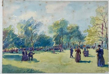 Raymond Renéfer (1879–1957) - Promenade dans un parc -, Antiek en Kunst