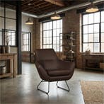 Leren fauteuil Fame - Rancho Brown (bruin), Ophalen of Verzenden