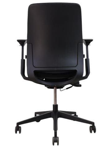 Steelcase Amia Bureaustoel - Refurbished - Nieuwe Stoffering, Verzenden, Zwart, Zo goed als nieuw, Bureaustoel