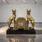 Pendule - Gips - 1940-1950, Antiek en Kunst, Antiek | Klokken