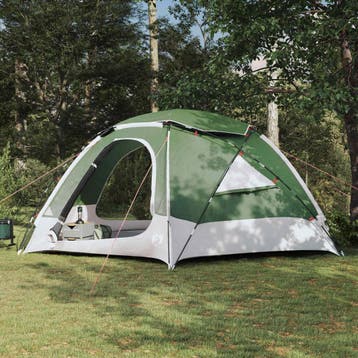 vidaXL Dometent met Verwijderbare Regenfly 12-persoons Groen, Caravans en Kamperen, Verzenden, Nieuw
