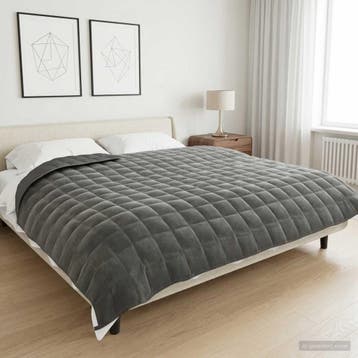 vidaXL Verzwaringsdeken Antraciet 200 x 220 cm 9 kg 100%, Huis en Inrichting, Slaapkamer | Bedden, Verzenden, Nieuw