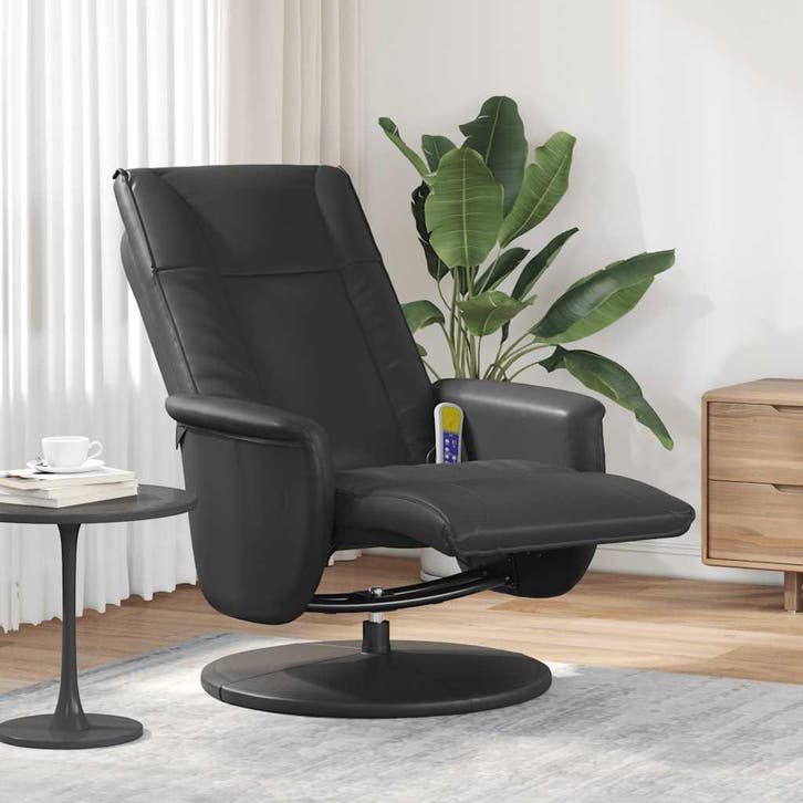 vidaXL Massagestoel verstelbaar met voetensteun kunstleer, Huis en Inrichting, Fauteuils, Nieuw, Verzenden