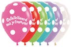 Ballonnen Communie Polka Dots Mix 30cm 50st, Hobby en Vrije tijd, Verzenden, Nieuw