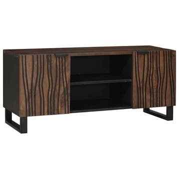 vidaXL TV Eenheden Walnotenhout 105 x 33 x 46 cm Bewerkt, Verzenden