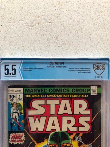 Star Wars 1 - 1 Graded comic - 1977/1977 - CBCS 5.5, Nieuw