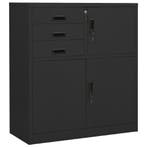 vidaXL Kantoorkast 90x40x102 cm staal antracietkleurig, Verzenden