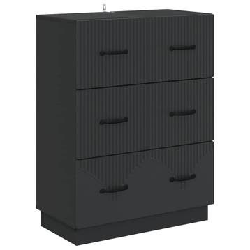 vidaXL Ladekast Zwart 66 x 34,5 x 87 cm Bewerkt hout, Verzenden, Nieuw