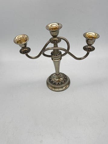 Vintage Ianthe Silver-Plated 3-Light Candelabra -