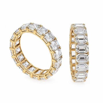 Ring - 14 karaat Geel goud - 7.44ct. tw. Diamant (Lab-grown), Nieuw