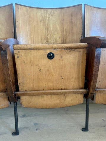 Stoel - Hout - Set van 4 cinema- en theaterstoelen