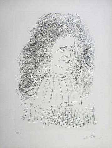 Salvador Dali (1904-1989) - Portrait de La Fontaine