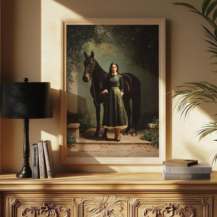 I_KONIQ - The Lady and the horse, Antiek en Kunst, Curiosa en Brocante