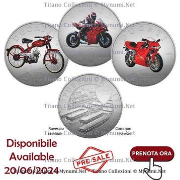 Italië. 5 Euro 2024 Ducati - Trittico (Zonder