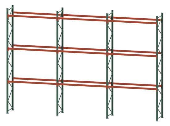 Palletstelling - 5 staanders 5750x1050mm - Tot. lengte: 11m4, Zakelijke goederen, Kantoor en Winkelinrichting | Magazijn, Stelling en Opslag