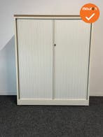 Roldeurkast - Ahrend - 144x120x45cm - Wit met witte kunststo, Werkplek, Ophalen of Verzenden, Gebruikt, Kast