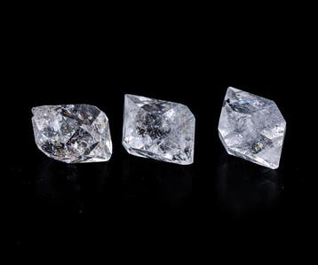 Zeldzame partij van 3 Herkimer-diamanten — 9,33 karaat