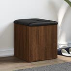 vidaXL Opbergbankje 42x42x45 cm bewerkt hout bruin, Verzenden, Nieuw
