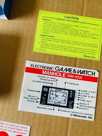Nintendo - Game & Watch - Wide Screen - Manhole (NH-103) -, Nieuw
