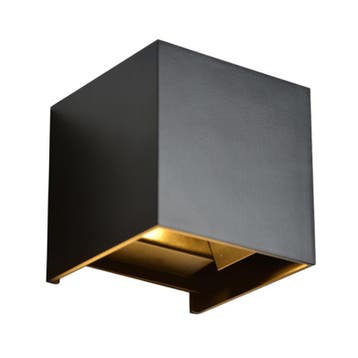 IP65 LED CUBE 2X3W DIMBAAR ZWART CCT Switch, Verzenden, Nieuw, Netvoeding, Led