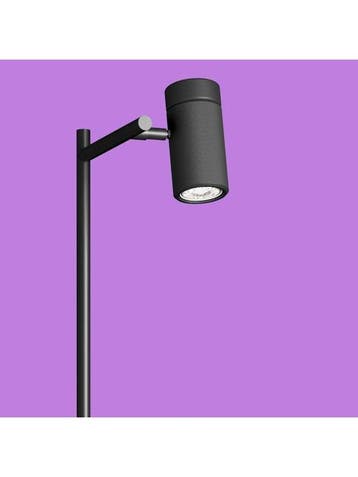 Herstal - Staande lamp - Holder Vloerlamp - Zwart - Staal