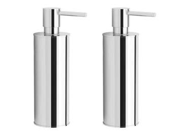 Veiling - 2x Beaux zeepdispenser staand 150ml Ulis chroom, Maison & Meubles