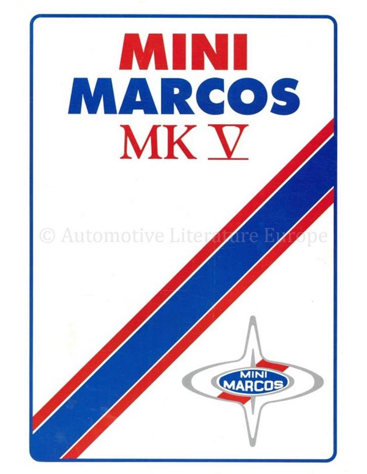 1992 MINI MARCOS BROCHURE ENGELS, Boeken, Auto's | Folders en Tijdschriften