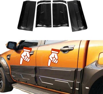Ford Ranger Zijstrips Matzwart | Tweede kansje | OP = OP, Auto-onderdelen, Verzenden, Nieuw, Ford