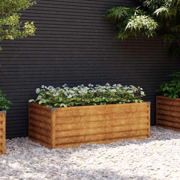 vidaXL Verhoogde tuinbak 100x50x36 cm cortenstaal, Tuin en Terras, Verzenden, Nieuw