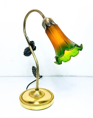 Lamp - Glas, Messing - Tulpenlamp