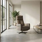 Leren elektrisch relaxfauteuil Honor - Massif Rock, Ophalen of Verzenden, Nieuw, Leer