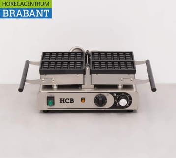 Gaufrier inclinable HCB en acier inoxydable avec minuterie, Verzenden