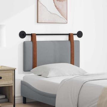 vidaXL Hangend hoofdbord Lichtgrijs Antiek PU, Verzenden, Nieuw
