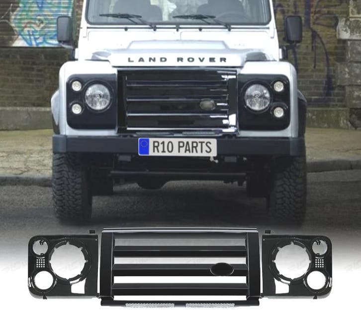 CALANDRE POUR LAND ROVER DEFENDER 90 110 83-16 NOIR, Auto-onderdelen, Carrosserie, Verzenden